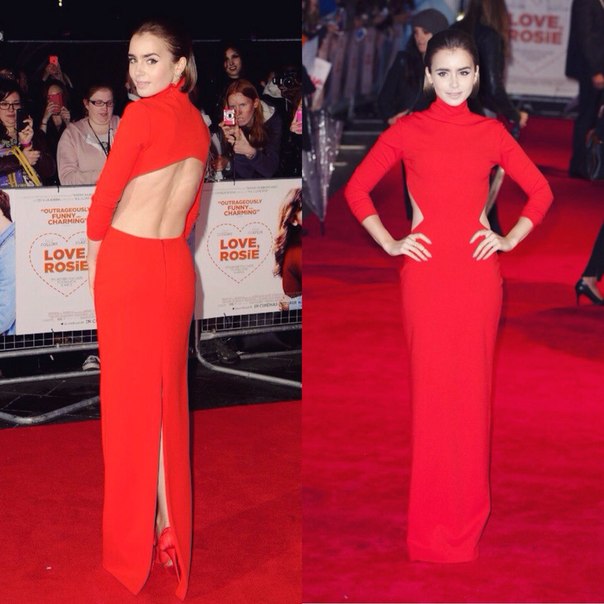 Лучшие вечерние образы Лили Коллинз.