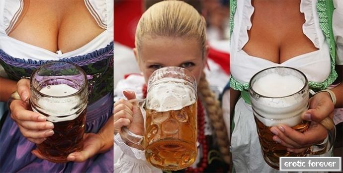 Девушки с пивного фестиваля Октоберфест