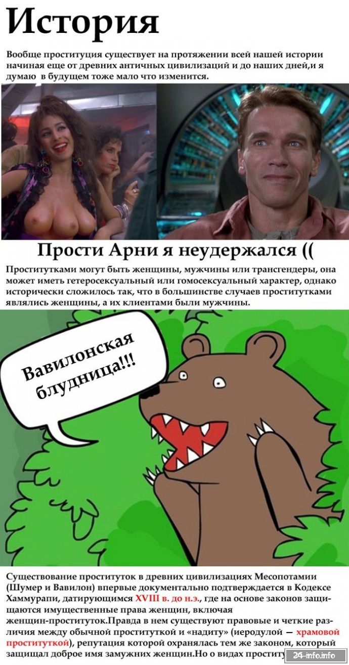 Факты о проституции в статье