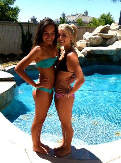 Девушки летом на пляже Девушки летом на пляже