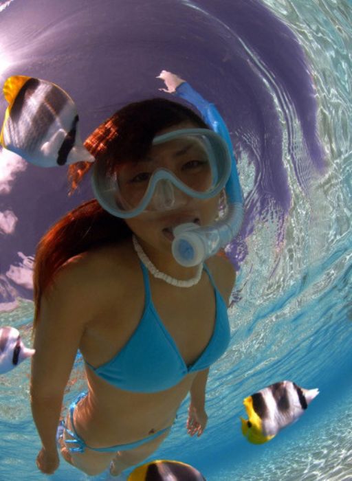 Оригинальные снимки девушек под водой