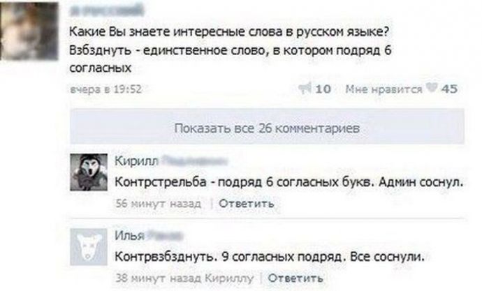 Смешные комментарии из соц. сетей. Часть 18