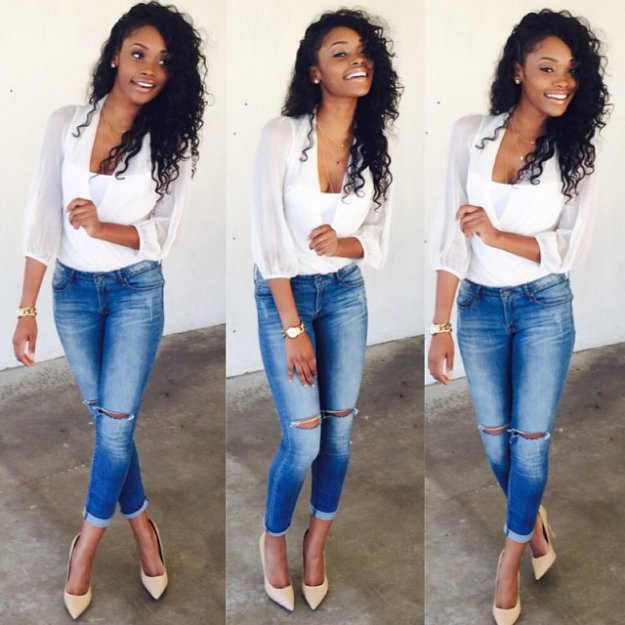 В джинсах только девушки....