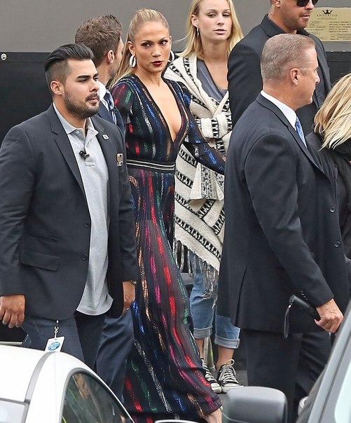 Дженнифер Лопес на съемках American Idol в ЛА