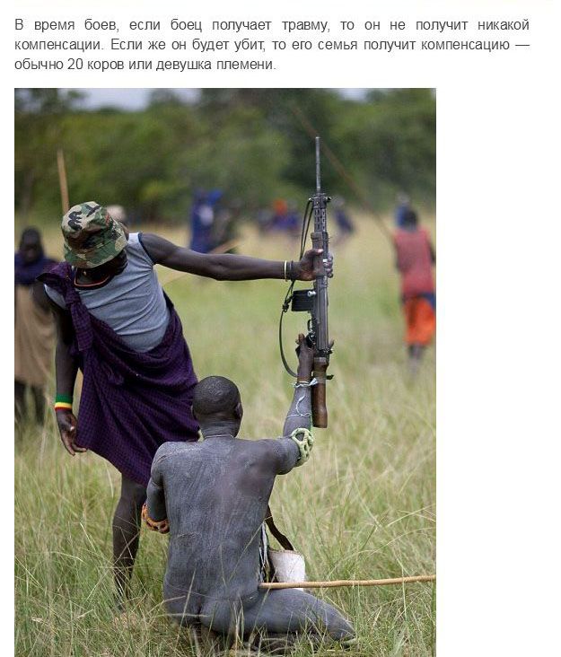 Испытание мужчин племени Сурма в Эфиопии Испытание мужчин племени Сурма в Эфиопии