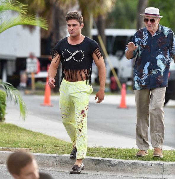 Зак Эфрон и Роберт ДеНиро на съёмках комедии