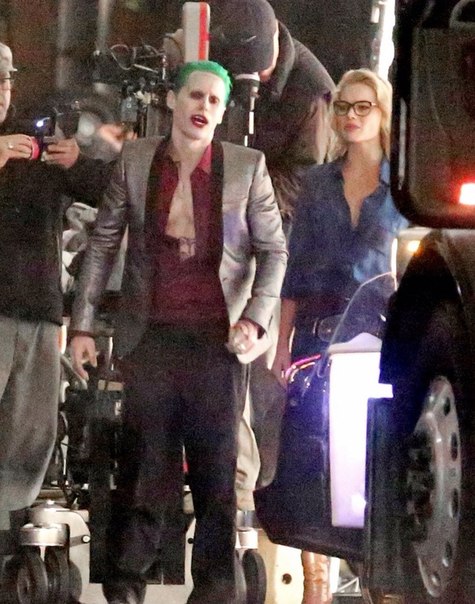 Джаред Лето на съемках фильма "Отряд самоубийц"