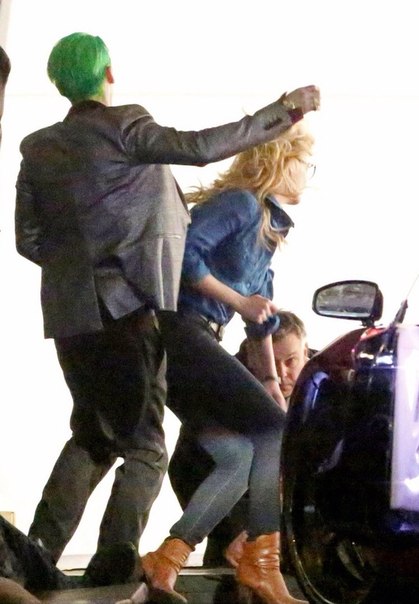 Джаред Лето на съемках фильма "Отряд самоубийц"