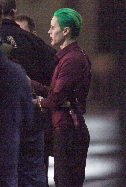 Джаред Лето на съемках фильма "Отряд самоубийц"