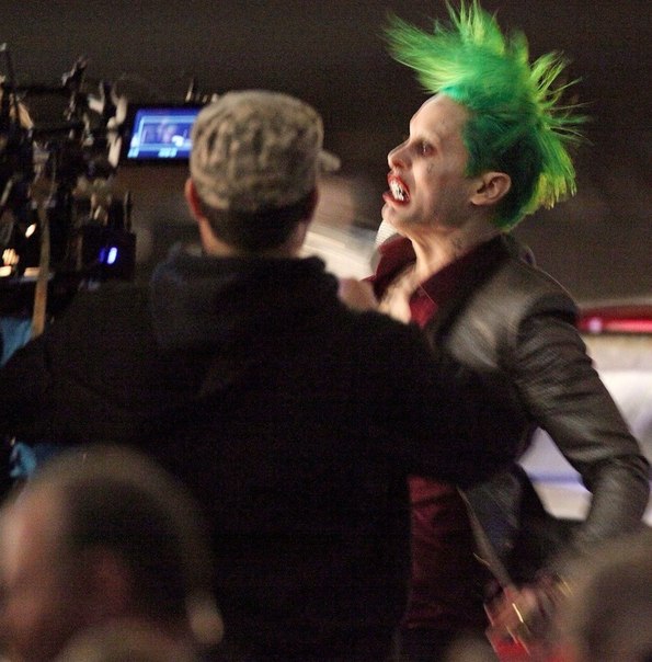 Джаред Лето на съемках фильма "Отряд самоубийц"