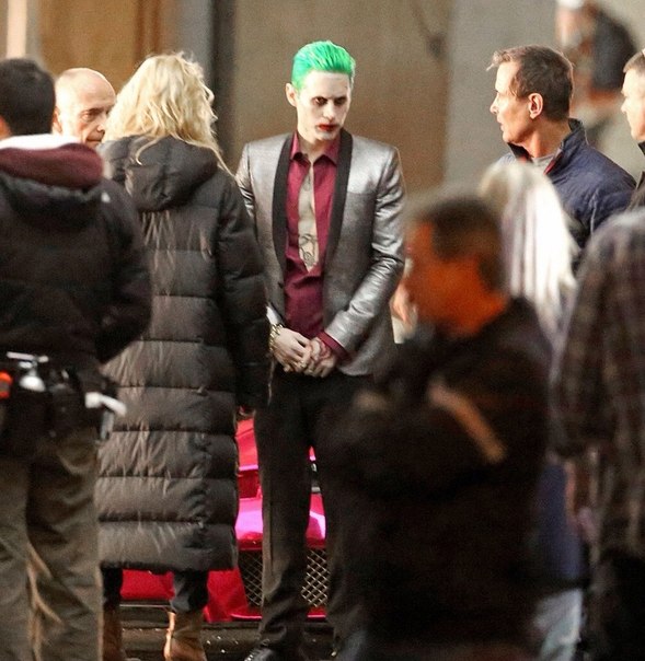 Джаред Лето на съемках фильма "Отряд самоубийц"