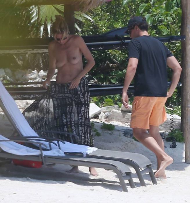 Хайди Клум решила позагорать топлес (эротика) Хайди Клум решила позагорать топлес (эротика)