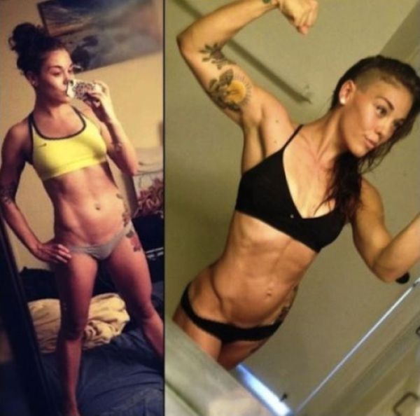 Стройные девушки с кубиками на животе