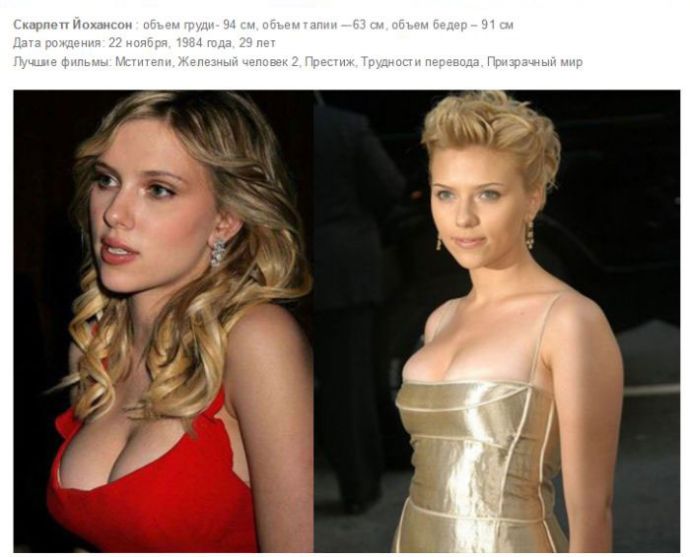 Секси девушки Голливуда с огромным размером груди
