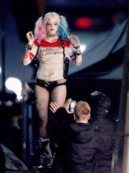 Уилл Смит и Марго Робби на съемках фильма Отряд самоубийц