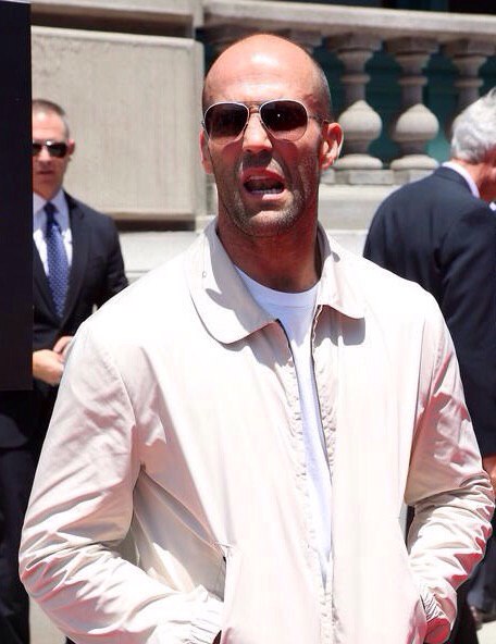 Джейсон Стэтхэм на открытии аттракциона "Fast and Furious"