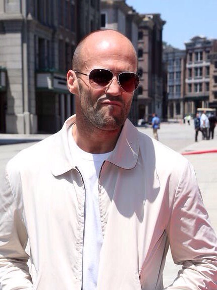 Джейсон Стэтхэм на открытии аттракциона "Fast and Furious"