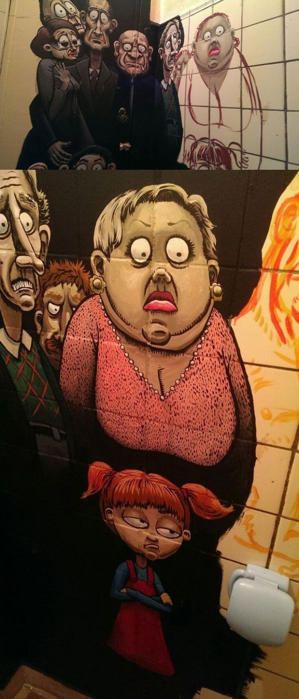 Оригинальный вариант отделки туалета