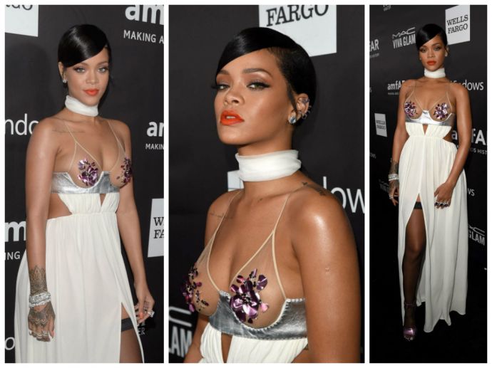 Рианна и Майли Сайрус в откровенных нарядах