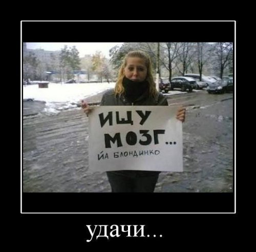 Супер демотиваторы про блондинок