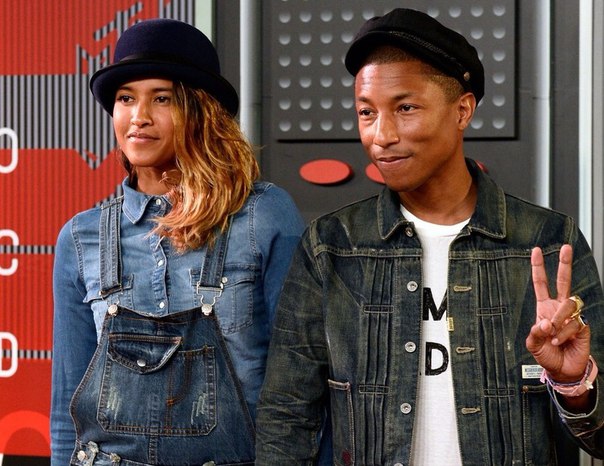 Фаррелл Уильямс с супругой Хелен на MTV VMA 2015