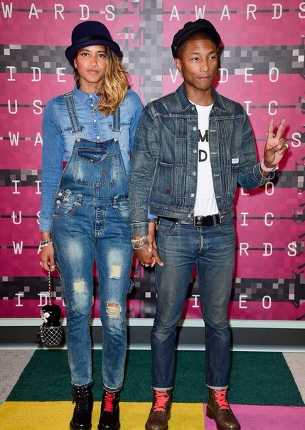 Фаррелл Уильямс с супругой Хелен на MTV VMA 2015