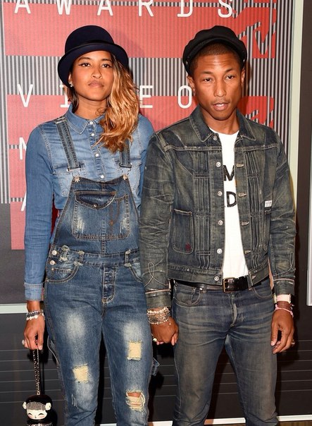 Фаррелл Уильямс с супругой Хелен на MTV VMA 2015