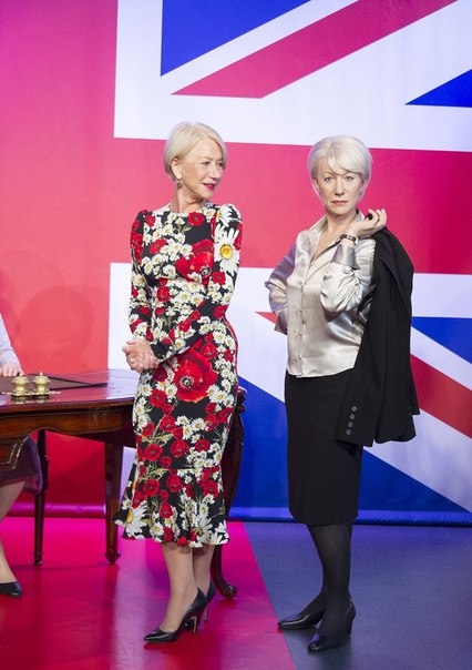 Хелен Миррен на мини-выставке в Музее мадам Тюссо