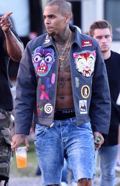 Крис Браун на съемках нового видеоклипа в Майями