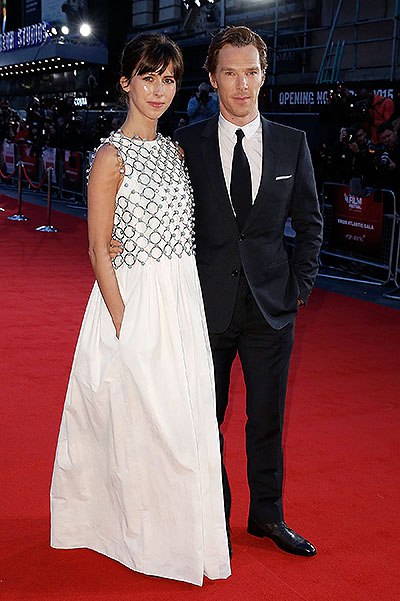 Джонни Депп, Эмбер Херд и Бенедикт Камбербэтч на премьере "Черной мессы" в рамках BFI London Film Festival 2015