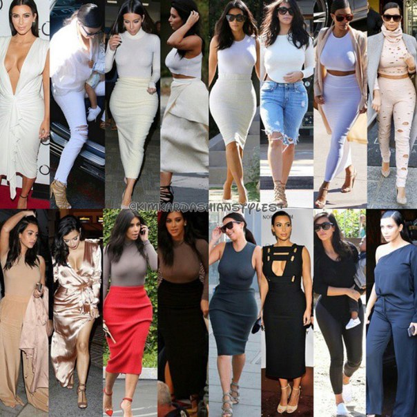 Уличный стиль Ким Кардашьян.