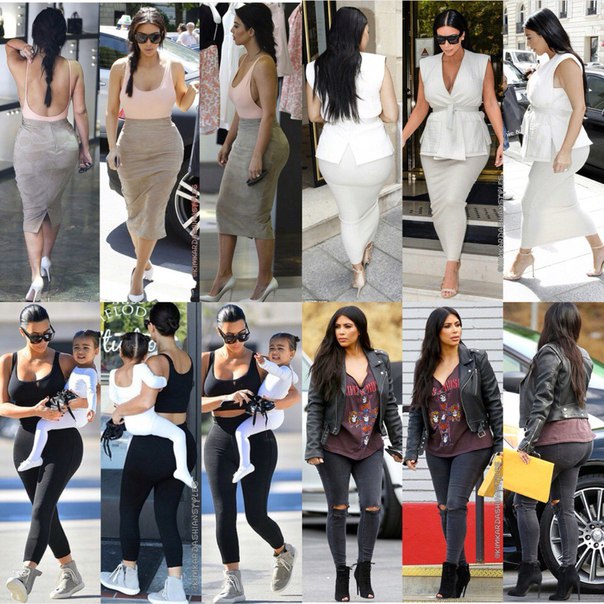 Уличный стиль Ким Кардашьян.
