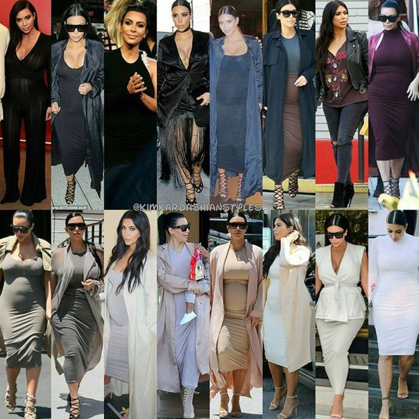 Уличный стиль Ким Кардашьян.