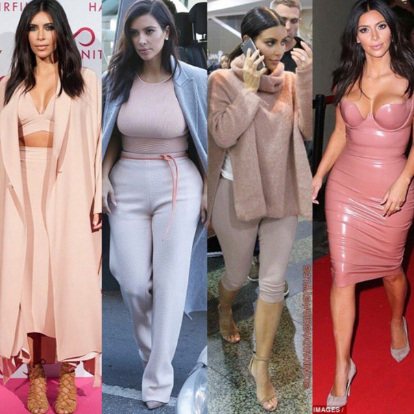Уличный стиль Ким Кардашьян.