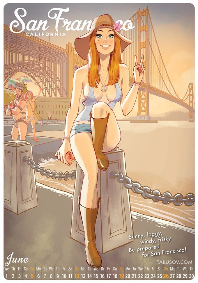 Пин-ап календарь 2016