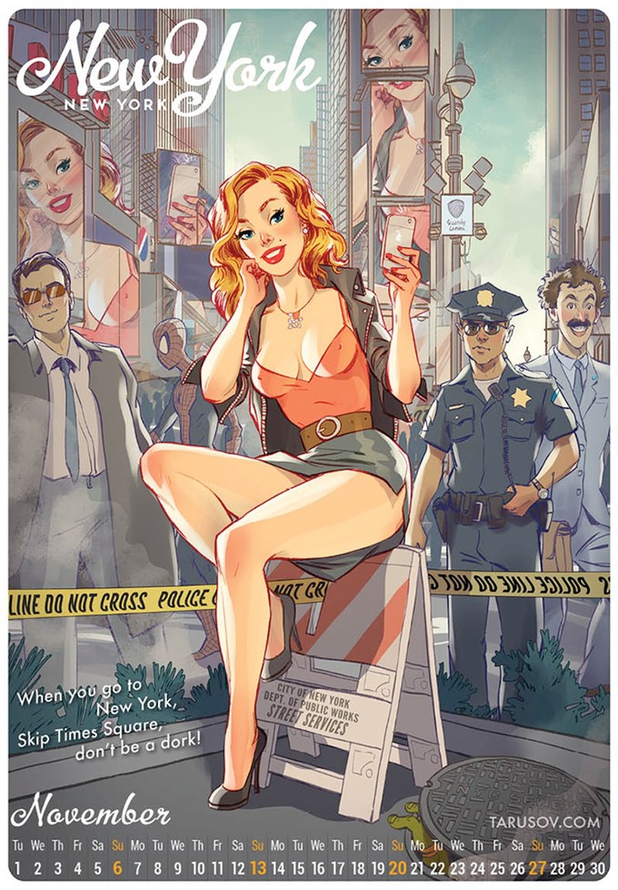 Пин-ап календарь 2016