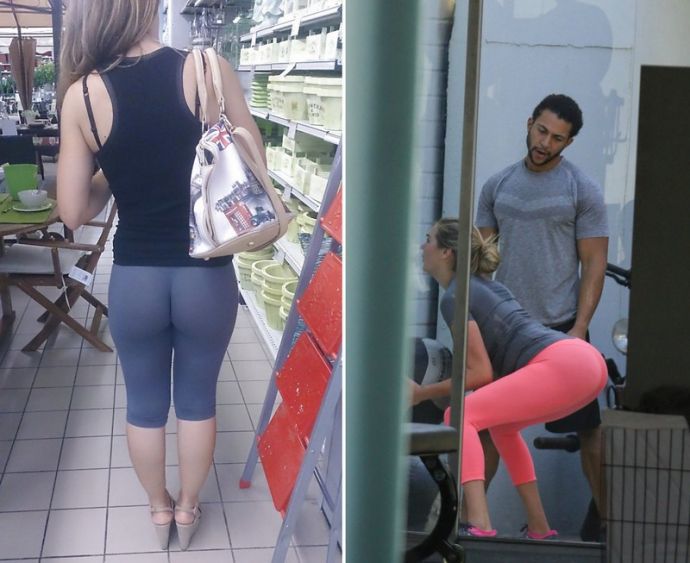 Спортивные девчонки в обтягивающих штанишках