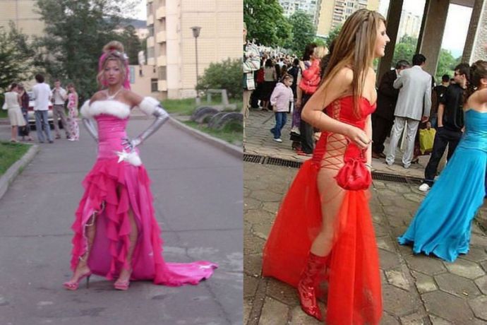 Выпускные платья школьниц уходящего 2015 года