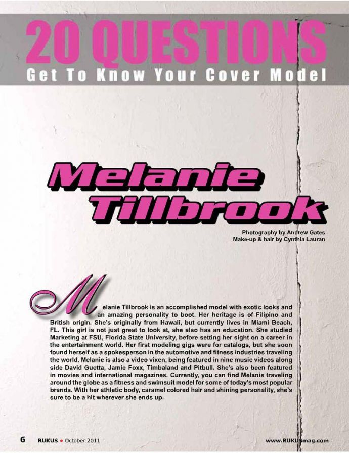 Откровенная Melanie Tillbrook - Rukus October 2011 (10-2011) USA