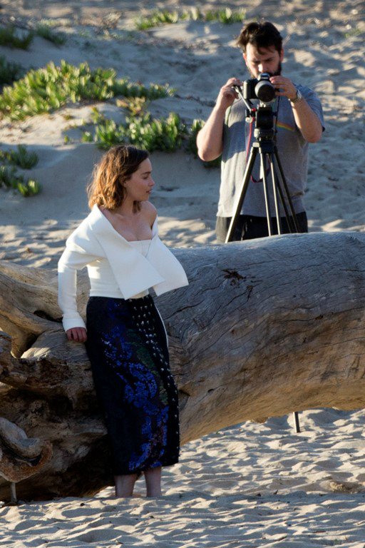 Эмилия Кларк на работе