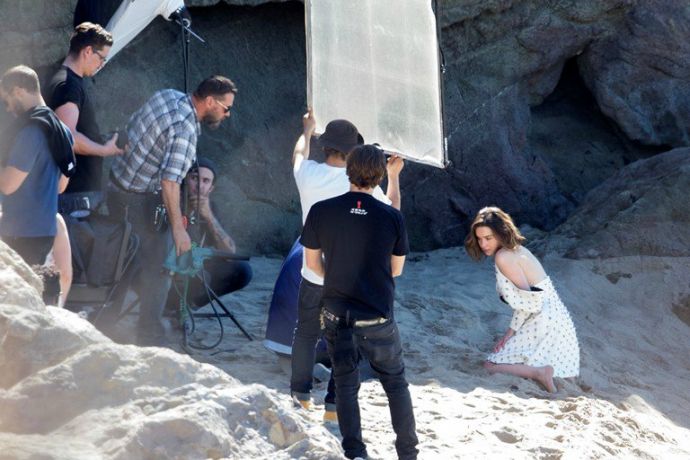 Эмилия Кларк на работе