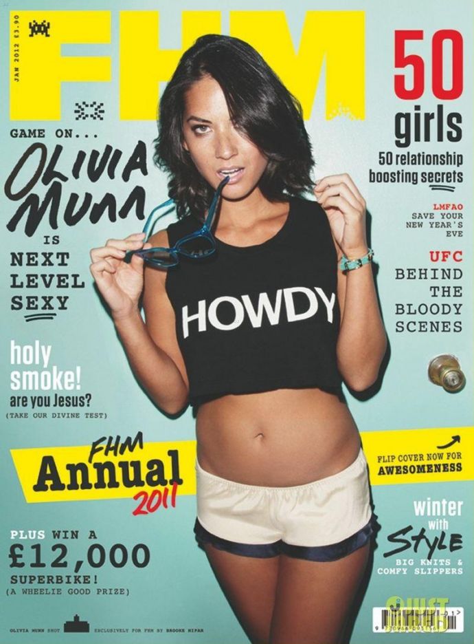 Модель месяца Olivia Munn - FHM January 2012 (1-2012) UK