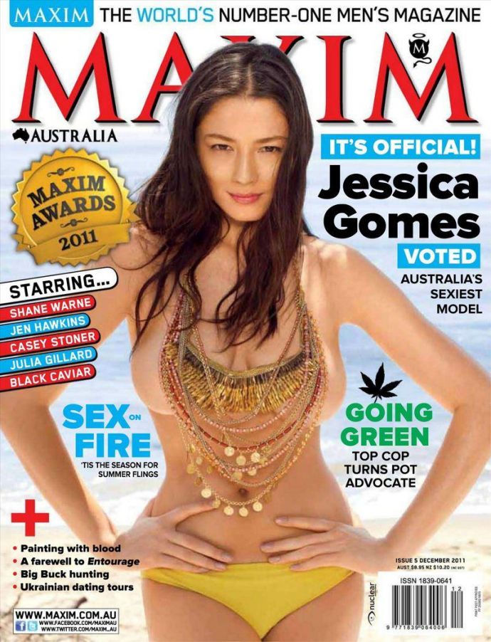 Откровенная Jessica Gomes - Maxim December 2011 (12-2011) Australia