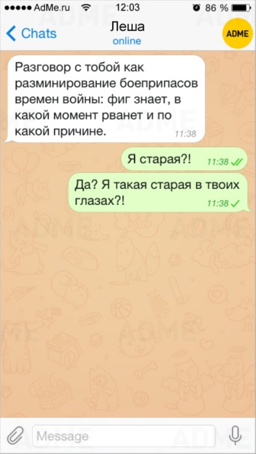 СМС о том, как мужчины пытаются понять женщин