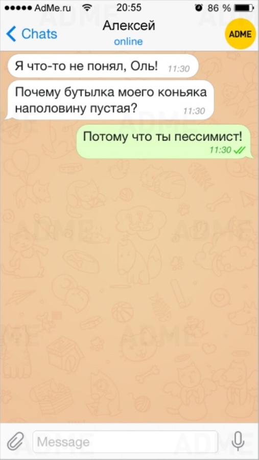 СМС о том, как мужчины пытаются понять женщин