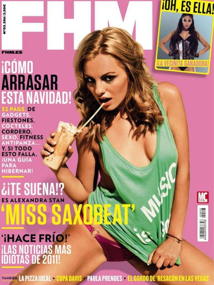 Голая звезда Alexandra Stan - FHM December 2011 (12-2011) Spain