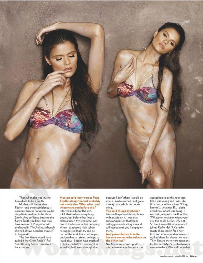 Модель месяца Sanya Smith, Ornusa Cadness - FHM November 2011 (11-2011) Philippines