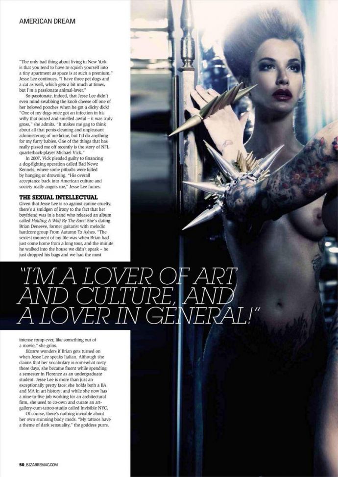 Богиня эротики Jesse Lee - Bizarre January 2012 (1-2012) UK
