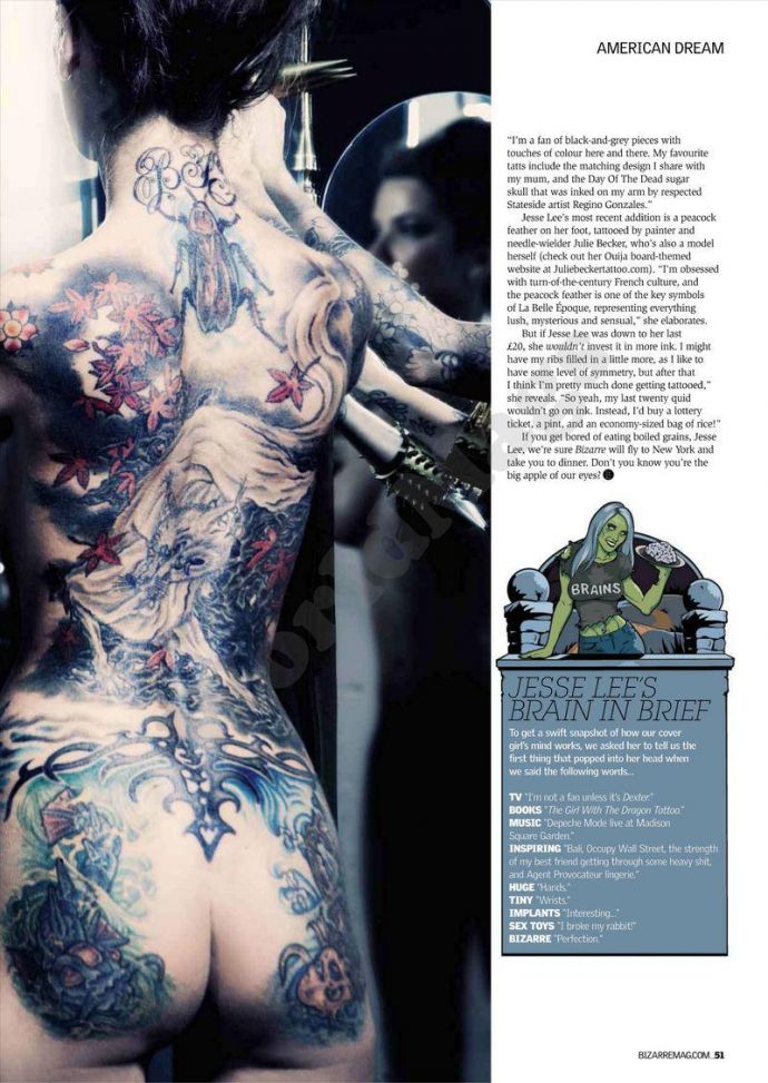 Богиня эротики Jesse Lee - Bizarre January 2012 (1-2012) UK