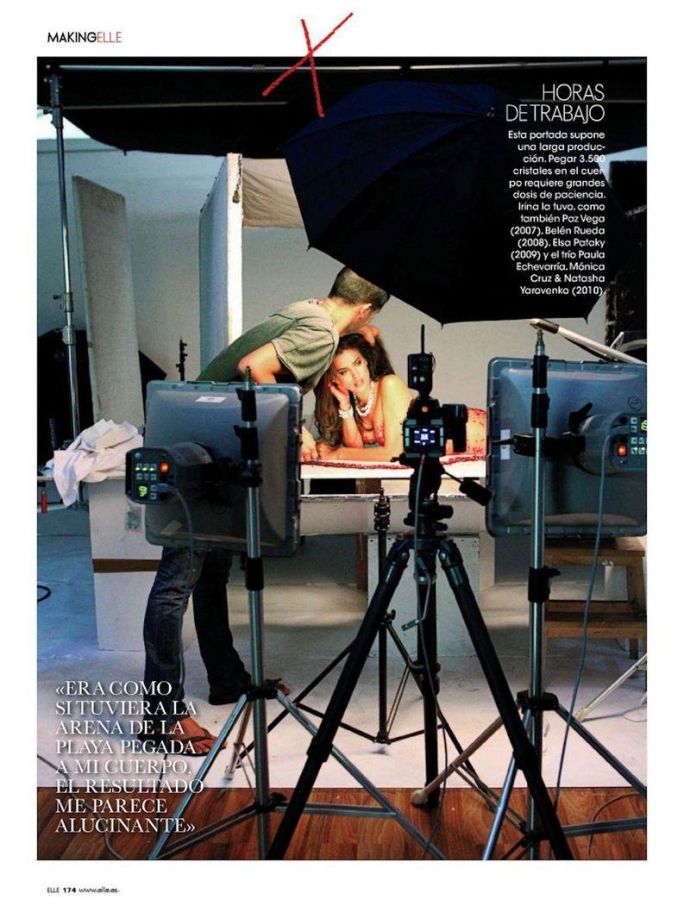 Раздетая Irina Shayk - Elle December 2011 (12-2011) Spain